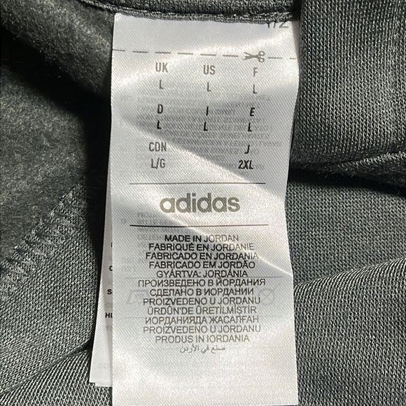 Adidas Men's Regular Fit Kangaroo Pockets Hoodie - Gray large - Picture 7 of 8